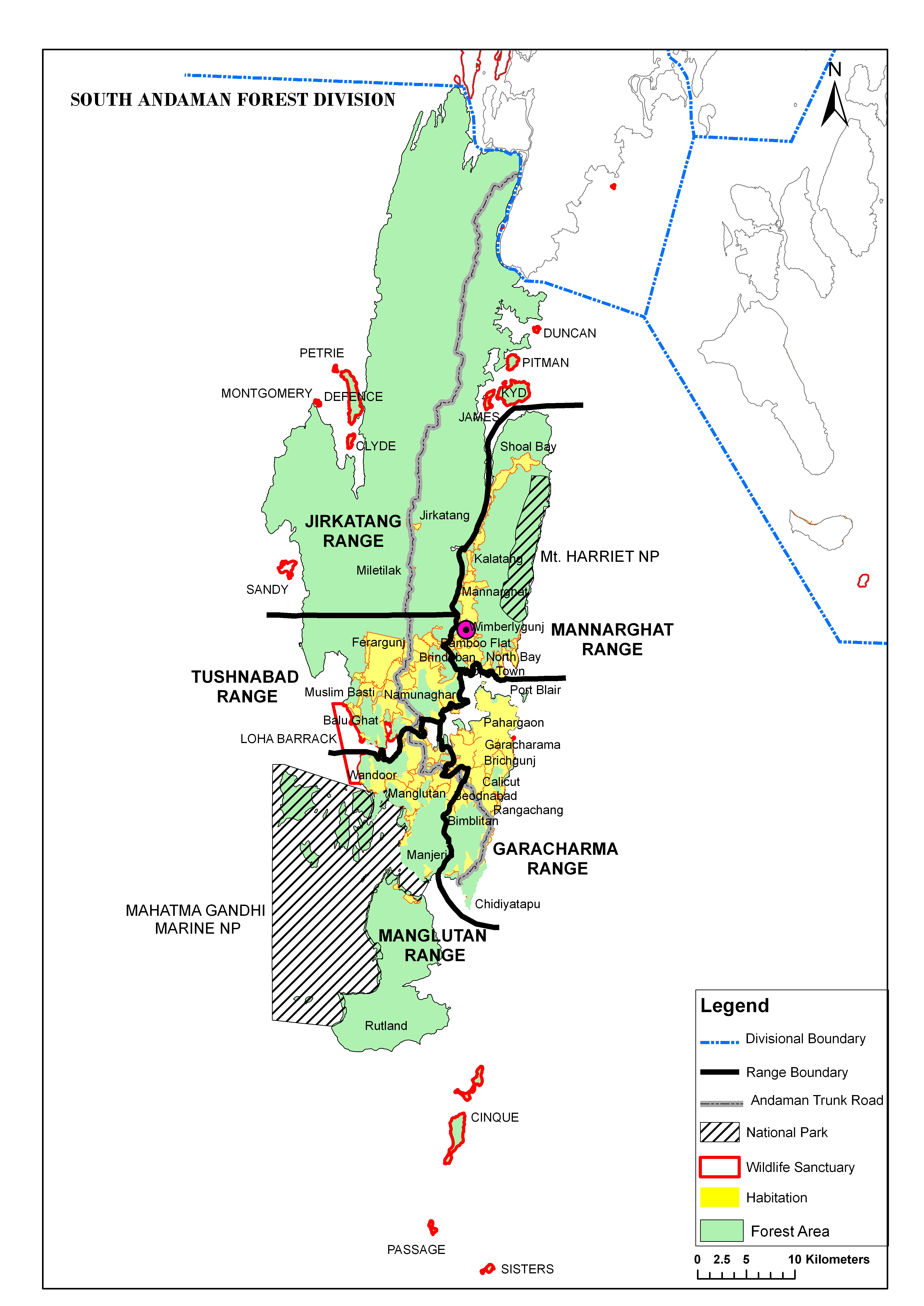 South Andaman Map